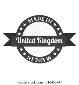 Made in U.K badge. Made in United Kingdom badge