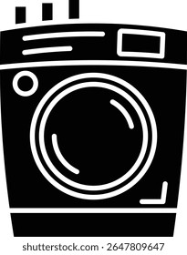 Made in UK Description Laundry day just got more cartoon washing machine vector icon solid style.