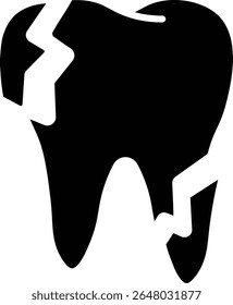 Made in the UK Hygiene is crucial even for a cracked blue tooth vector icon solid style. Ideal for dental hygiene concepts, oral care, dental health related designs