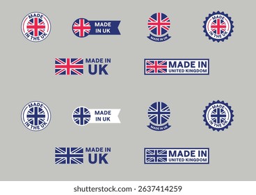 Made in UK icon and badges