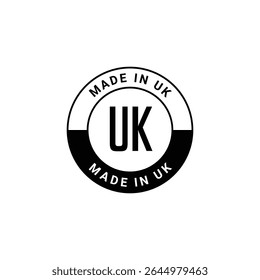 made in UK icon design vector template