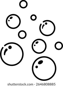 Made in UK Laundry day fun bubbles outlines suitable for childrens illustrative purposes with colorful and joyful elements enhancing art projects vector icon.