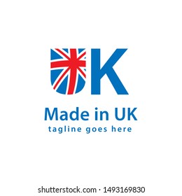 Made Uk Logo Design Icon Design Stock Vector (Royalty Free) 1493169830