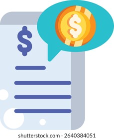  Made in UK receipt with a dollar sign and gold coin vector icon flat style, perfect for business related designs needing UK or finance elements.