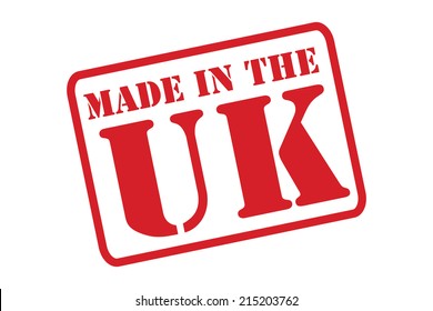 MADE IN THE UK Rubber Stamp vector over a white background.