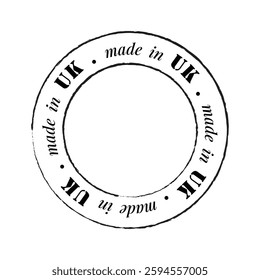 Made in UK simple black stamp