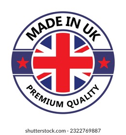 hergestellt aus britischen Briefmarken - hergestellt aus britischen Symboldesign, Vektorgrafik 