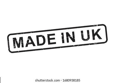 Made In The UK Stamp. Manufactured In Britain, Vector Icon