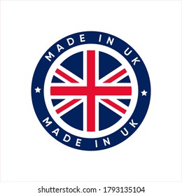 Made In UK stamp sticker vector design svg