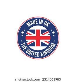 Made In UK stamp sticker vector design