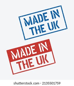 Made In The UK Stamp, United Kingdom Product Emblem