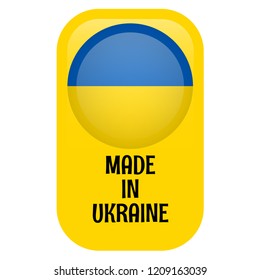 made in ukraine button. vector illustration