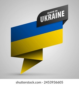 Made in Ukraine Grafik und Label. Element der Wirkung für die Nutzung, die Sie daraus machen wollen.