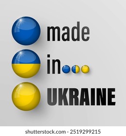 Made in Ukraine graphic and label. Element of impact for the use you want to make of it.