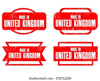 Made in United Kingdom - grunge vector stamp isolated.