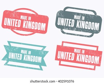Made in United Kingdom - grunge vector stamp isolated.
