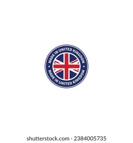 Made in United Kingdom logo, circular label vector graphics