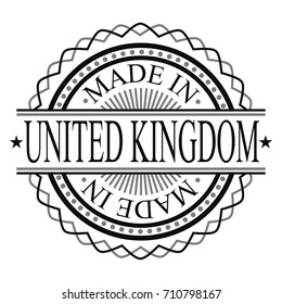 Made In United Kingdom Stamp Logo Icon Symbol Design