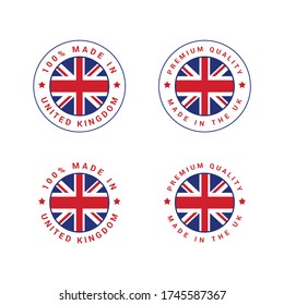 Made in United Kingdom  vector badge.