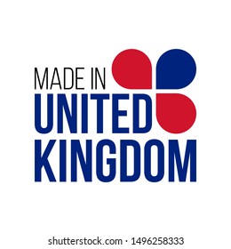 made in united kingdom, vector logo on white background