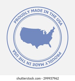 Made in United States of America seal. Sign of production. Vector illustration EPS8