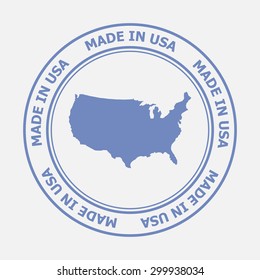 Made in United States of America seal. Sign of production. Vector illustration EPS8