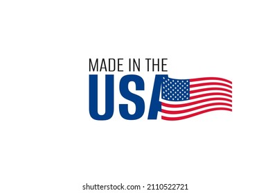 Made in United States of America trendy concept design element, logo, icon, sign, symbol. American made premium quality. Vector illustration