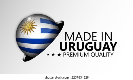 Made in Uruguay graphic and label. Element of impact for the use you want to make of it.