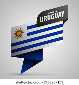 Hecho en Uruguay gráfico y etiqueta. Elemento de impacto para el uso que quieres hacer de él.