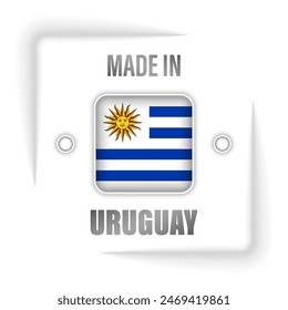 Made in Uruguay graphic and label. Element of impact for the use you want to make of it.