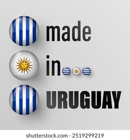 Made in Uruguay graphic and label. Element of impact for the use you want to make of it.