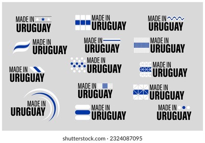 Made in Uruguay graphic and label set. Element of impact for the use you want to make of it.