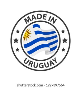 Made in Uruguay icon. Stamp sticker. Vector illustration