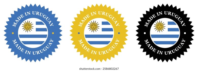 Made In Uruguay
Product Badge Round Sticker Label Icon Roundel