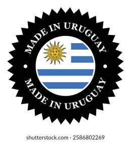 Made In Uruguay
Product Badge Round Sticker Label Icon Roundel