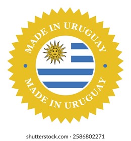 Made In Uruguay
Product Badge Round Sticker Label Icon Roundel