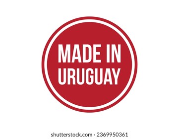 Dibujo de pancarta roja hecha en Uruguay aislado de fondo blanco
