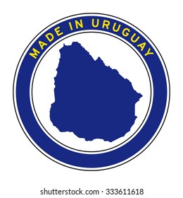 Made in Uruguay vector logo sticker button