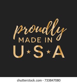 Made in USA, Made in America, American Made, Made In USA, US Logo, USA Manufacture Logo, America Logo, United States, USA Label,  Clothing Tag, Vector Illustration