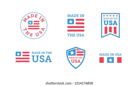 Made in USA bade vector logo on white background