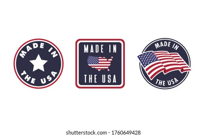 American Inspired Shields Red White Blue Stock Vector (Royalty Free ...