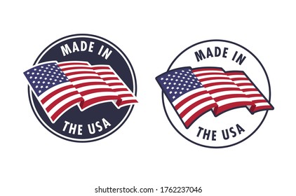 Made Usa Badge Collection American Proud Stock Vector (Royalty Free ...