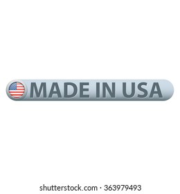 Made in USA badge with flag