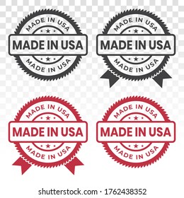 Made in USA badge flat icon for industrial product stamp
