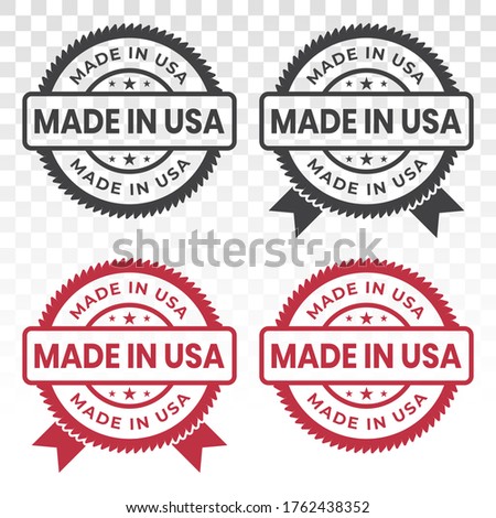 Made in USA badge flat icon for industrial product stamp