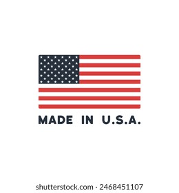 Made in USA badge icon. Vector illustration