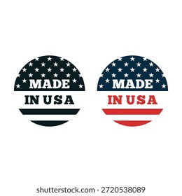 Made in USA badge icon. Vector illustration