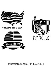 
Made In USA Badge Icons vector symbol icon