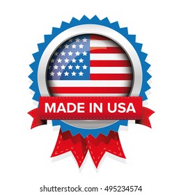 Made in USA badge vector