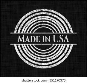Emblema de tiza hecho en Estados Unidos